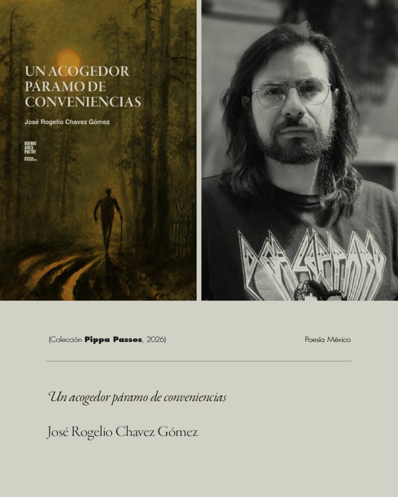 Portada del libro 'Un acogedor páramo de conveniencias' de José Rogelio Chavez Gómez, con una ilustración de un paisaje forestal y retrato del autor.